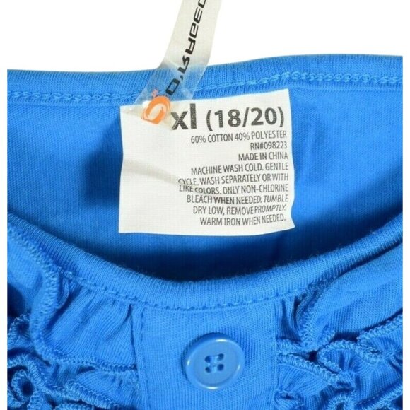 ORageous Girls XL Solid Blue One Piece Romper New with tags - Picture 3 of 4